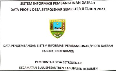 PROFIL DESA SETROJENAR TAHUN 2023